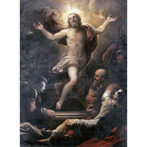The Resurrection Black Modern Wood Framed Art Print by Giordano, Luca