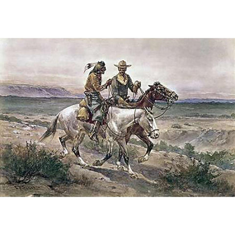 Questionable Companions Gold Ornate Wood Framed Art Print with Double Matting by Hansen, Herman Wendelborg