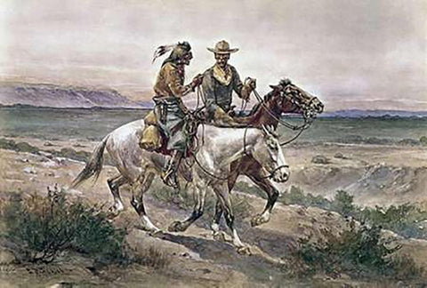 Questionable Companions Black Ornate Wood Framed Art Print with Double Matting by Hansen, Herman Wendelborg