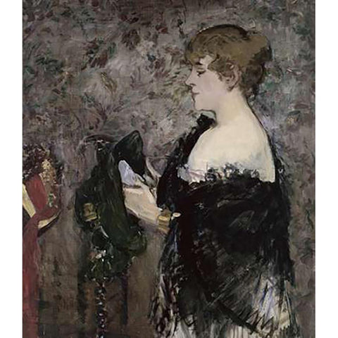 The Milliner White Modern Wood Framed Art Print by Manet, Edouard