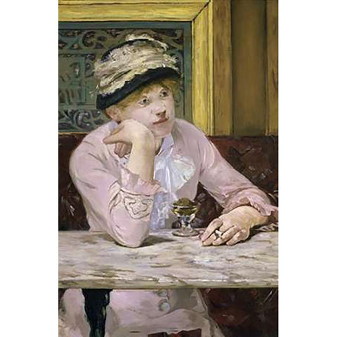 The Plum Black Modern Wood Framed Art Print with Double Matting by Manet, Edouard