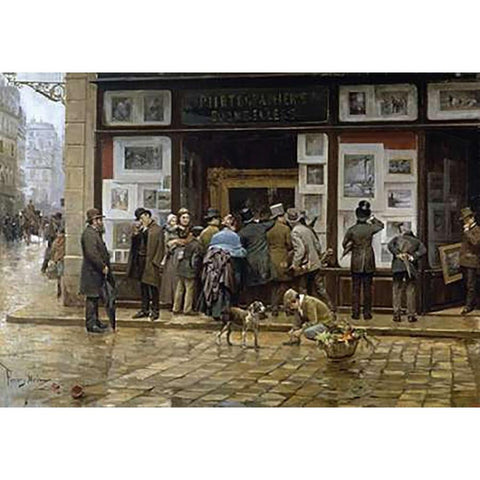 An ExVintageition of Photography Black Modern Wood Framed Art Print by Ferrer