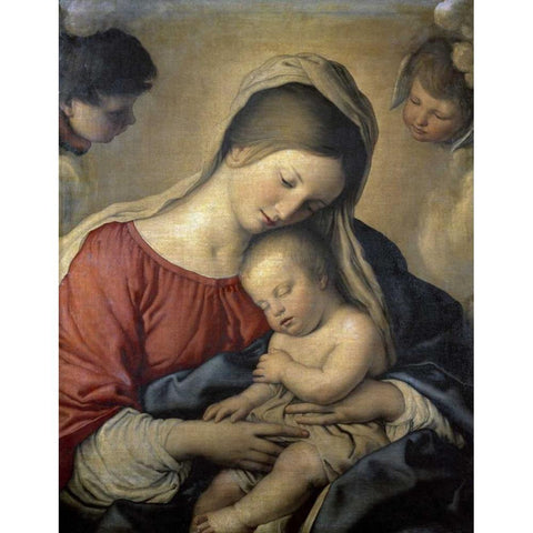 A Christian Allegory White Modern Wood Framed Art Print by Provost, Jan