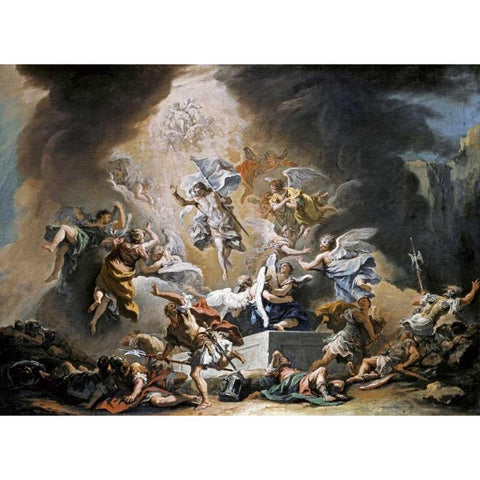 The Resurrection White Modern Wood Framed Art Print by Ricci, Sebastiano