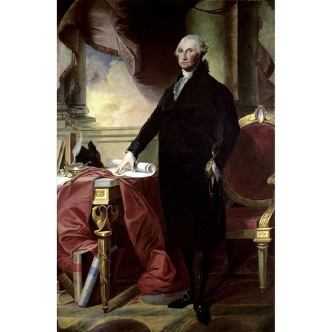 George Washington Black Modern Wood Framed Art Print with Double Matting by Stuart, Gilbert