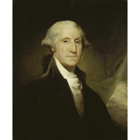 George Washington White Modern Wood Framed Art Print by Stuart, Gilbert