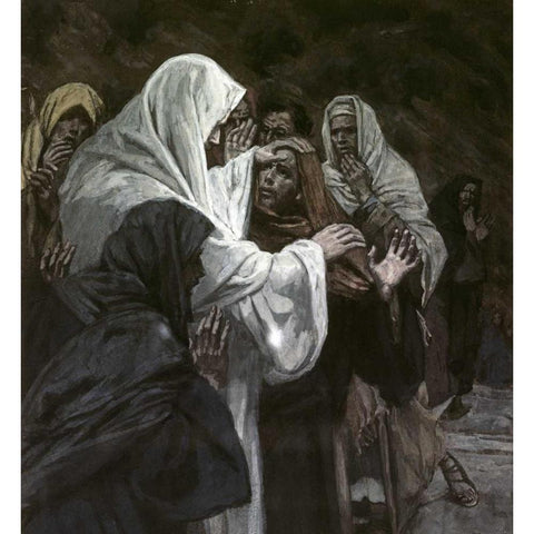 He That Has Seen Me, Has Seen the Father White Modern Wood Framed Art Print by Tissot, James Jacques