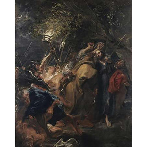 The Betrayal of Museumist White Modern Wood Framed Art Print by Van Dyck, Anthony