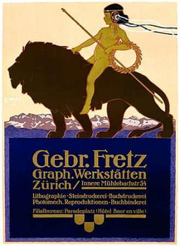 Gebr Fretz White Modern Wood Framed Art Print with Double Matting by Moos, Carl