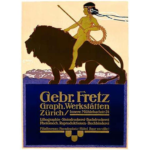 Gebr Fretz Black Modern Wood Framed Art Print by Moos, Carl