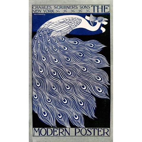 The Modern Poster Black Modern Wood Framed Art Print with Double Matting by Bradley, William H.