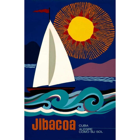 Jibacoa Black Modern Wood Framed Art Print with Double Matting by Hernandez, Jorge