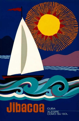 Jibacoa Black Ornate Wood Framed Art Print with Double Matting by Hernandez, Jorge