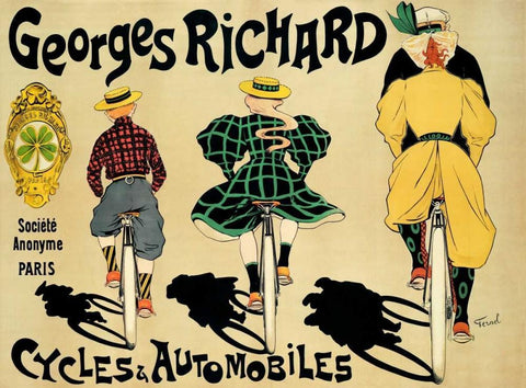 Georges Richard White Modern Wood Framed Art Print with Double Matting by Fernel, Fernand