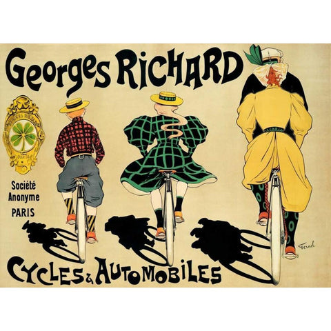 Georges Richard Gold Ornate Wood Framed Art Print with Double Matting by Fernel, Fernand