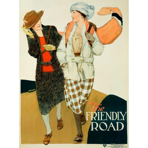 YWCA / The Friendly Road Black Modern Wood Framed Art Print by Parkhurst, Anita