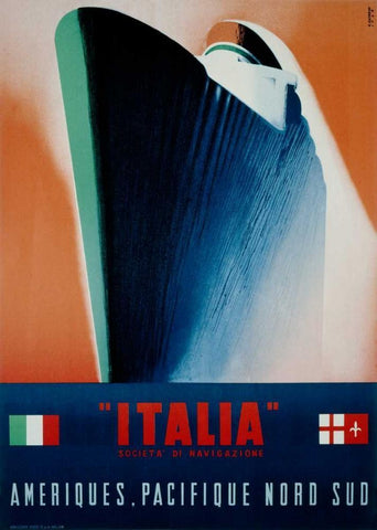 Italia White Modern Wood Framed Art Print with Double Matting by Patrone, Giovanni
