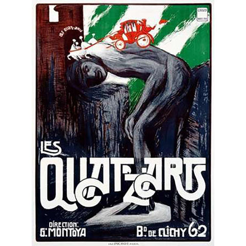 Les Quatâ€™zâ€™Arts White Modern Wood Framed Art Print by Rogier, Georges
