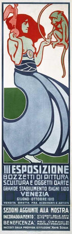 III Esposizione bozzetti di pittura White Modern Wood Framed Art Print with Double Matting by Sormani, Gian Luciano