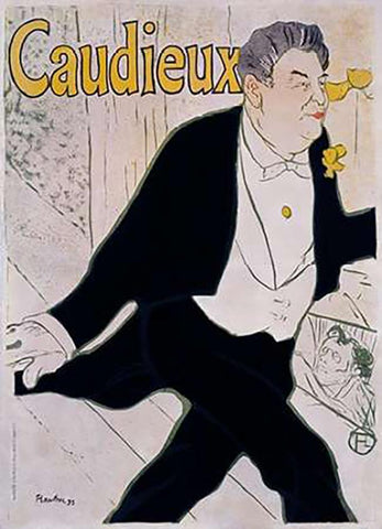 P Sescau / Photographe White Modern Wood Framed Art Print with Double Matting by Toulouse-Lautrec, Henri