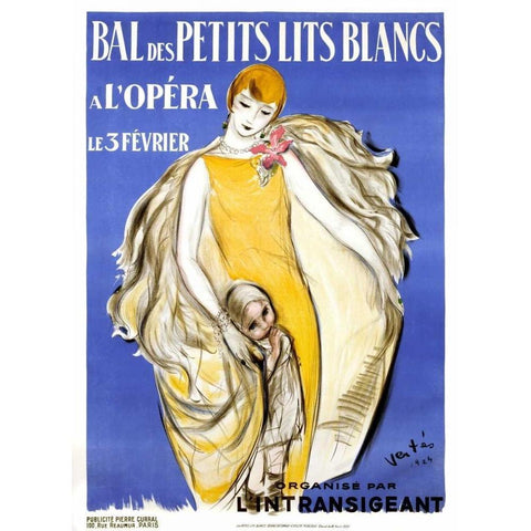 Bal des Petits Lits Blancs White Modern Wood Framed Art Print by Vertes, Marcel