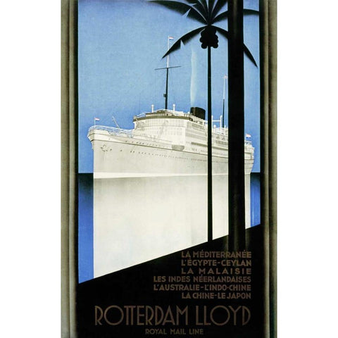 Rotterdam Lloyd White Modern Wood Framed Art Print by Von Stein, Johann