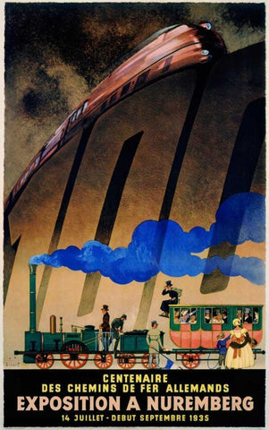 Exposition a Nuremburg Black Ornate Wood Framed Art Print with Double Matting by Wiertz, Jupp