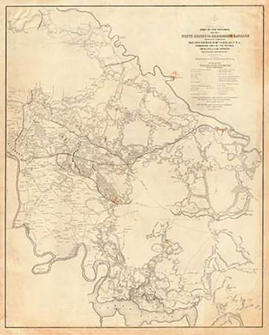 Civil War - White House To Harrisons Landing, 1862 White Modern Wood Framed Art Print with Double Matting by Abbot, Henry L.