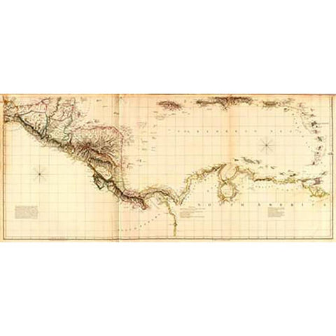 West Indies II, 1810 White Modern Wood Framed Art Print by Arrowsmith, Aaron