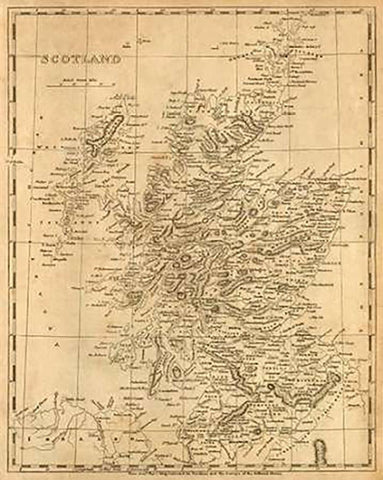 Scotland, 1812 White Modern Wood Framed Art Print with Double Matting by Arrowsmith, Aaron