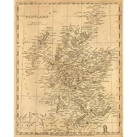 Scotland, 1812 Black Modern Wood Framed Art Print by Arrowsmith, Aaron