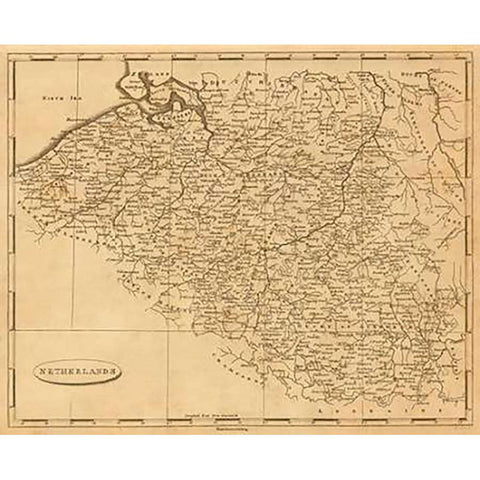 Netherlands, 1812 White Modern Wood Framed Art Print by Arrowsmith, Aaron