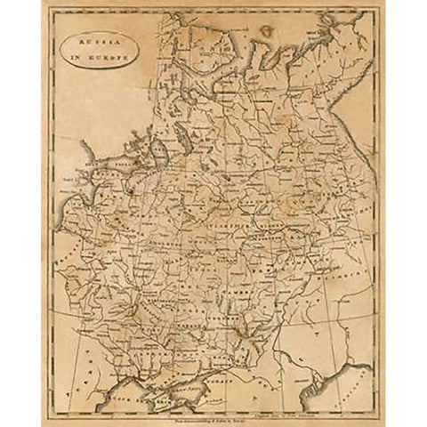 Russia in Europe, 1812 Black Modern Wood Framed Art Print with Double Matting by Arrowsmith, Aaron