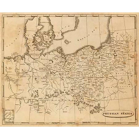 Prussian States, 1812 Gold Ornate Wood Framed Art Print with Double Matting by Arrowsmith, Aaron