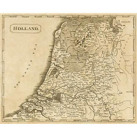 Holland, 1812 White Modern Wood Framed Art Print by Arrowsmith, Aaron