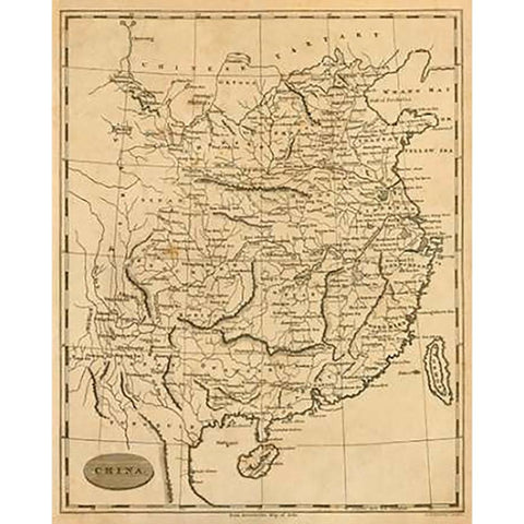 China, 1812 Black Modern Wood Framed Art Print by Arrowsmith, Aaron