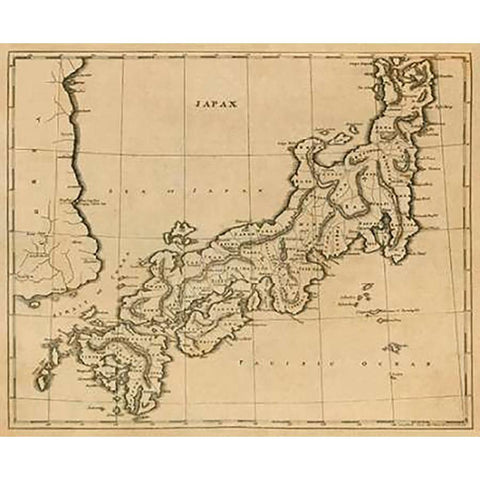 Japan, 1812 Black Modern Wood Framed Art Print by Arrowsmith, Aaron