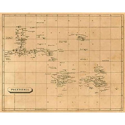 Polynesia, 1812 Black Modern Wood Framed Art Print by Arrowsmith, Aaron