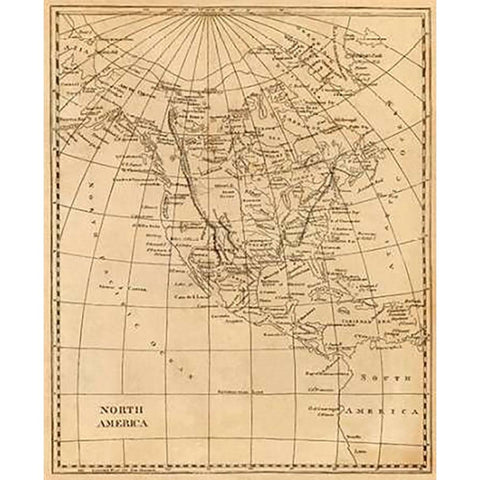 North America, 1812 Black Modern Wood Framed Art Print by Arrowsmith, Aaron