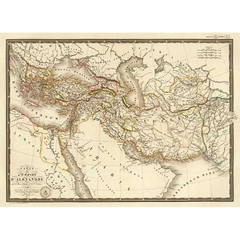 LEmpire dAlexandre, 1822 Black Modern Wood Framed Art Print with Double Matting by Brue, Adrien Hubert