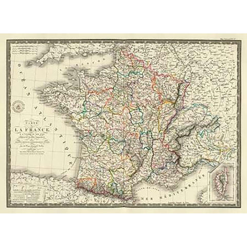 France a lepoque de 1789 White Modern Wood Framed Art Print by Brue, Adrien Hubert