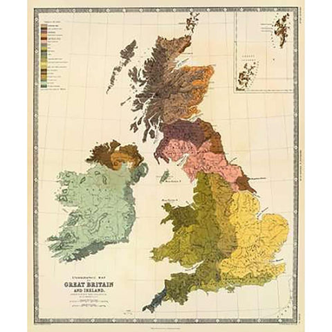 Ethnographic, Great Britain, Ireland, 1856 White Modern Wood Framed Art Print by Kombst, Gustaf