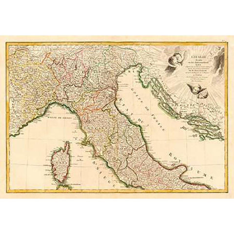 LItalie septentrionale, 1780 Gold Ornate Wood Framed Art Print with Double Matting by Zannoni, Giovanni Antonio Bartolomeo Rizzi