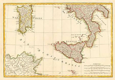 LItalie meridionale, 1780 White Modern Wood Framed Art Print with Double Matting by Zannoni, Giovanni Antonio Bartolomeo Rizzi