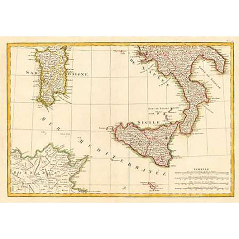 LItalie meridionale, 1780 White Modern Wood Framed Art Print by Zannoni, Giovanni Antonio Bartolomeo Rizzi