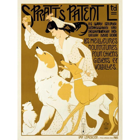 Spratts Patent Ltd White Modern Wood Framed Art Print by Roubille, Auguste