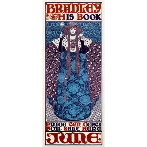 Bradley/His Book/June White Modern Wood Framed Art Print by Bradley, William H.