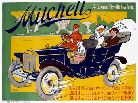 Mitchell White Modern Wood Framed Art Print with Double Matting by Riom, G.