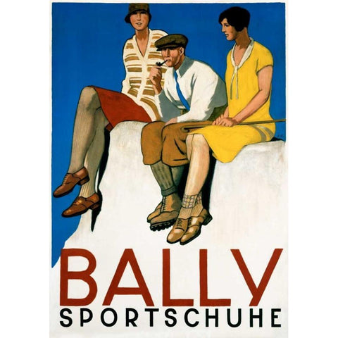 Bally Sportschuhe White Modern Wood Framed Art Print by Cardinaux, Emil