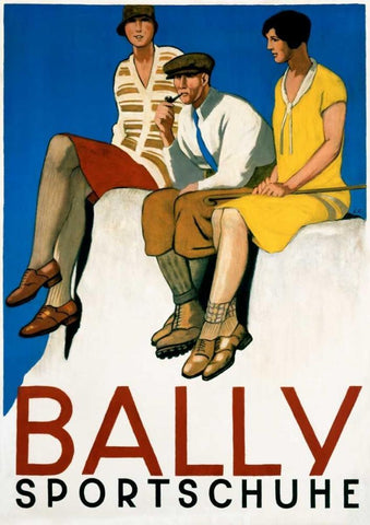 Bally Sportschuhe White Modern Wood Framed Art Print with Double Matting by Cardinaux, Emil